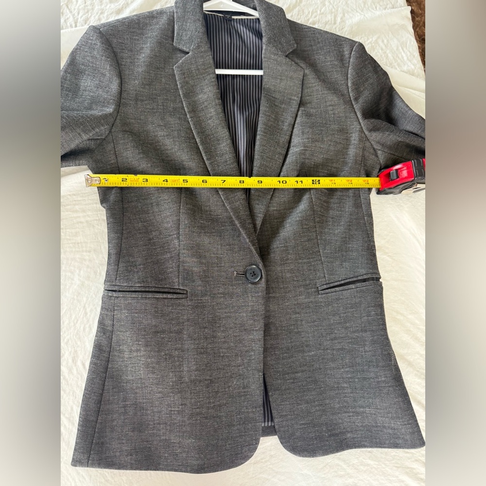 Express Gray Stretch Blazer Jacket 4 - image 7